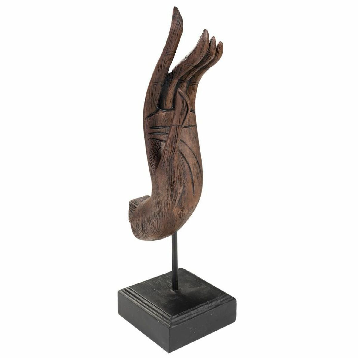 Prydnadsfigur Alexandra House Living Brun Svart Hand 12 x 43 x 17 cm