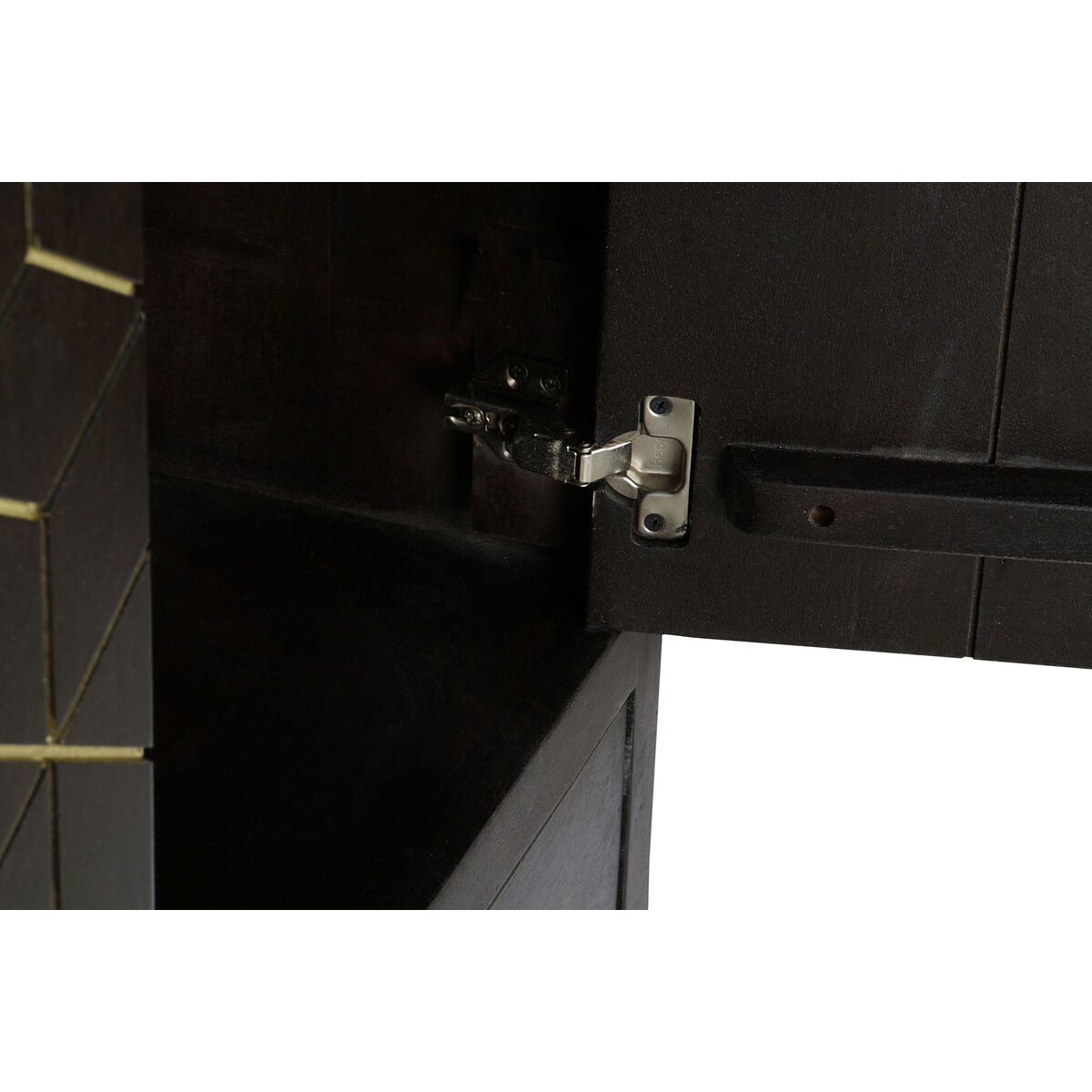 Skåp DKD Home Decor 100 x 40 x 175 cm Svart Metall Akaciaträ - 9