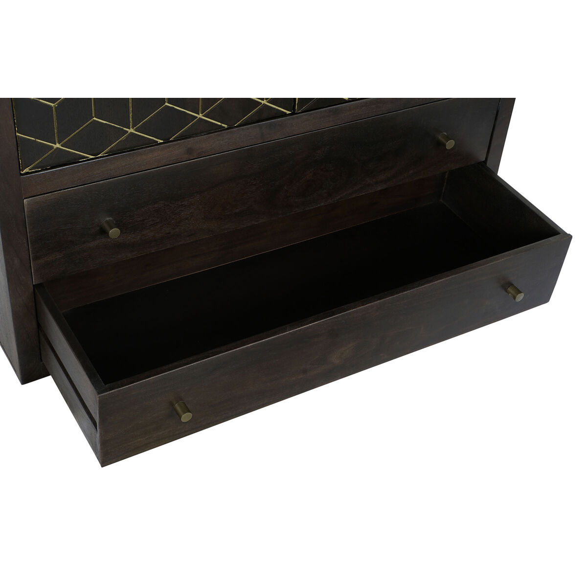 Skåp DKD Home Decor 100 x 40 x 175 cm Svart Metall Akaciaträ - 8