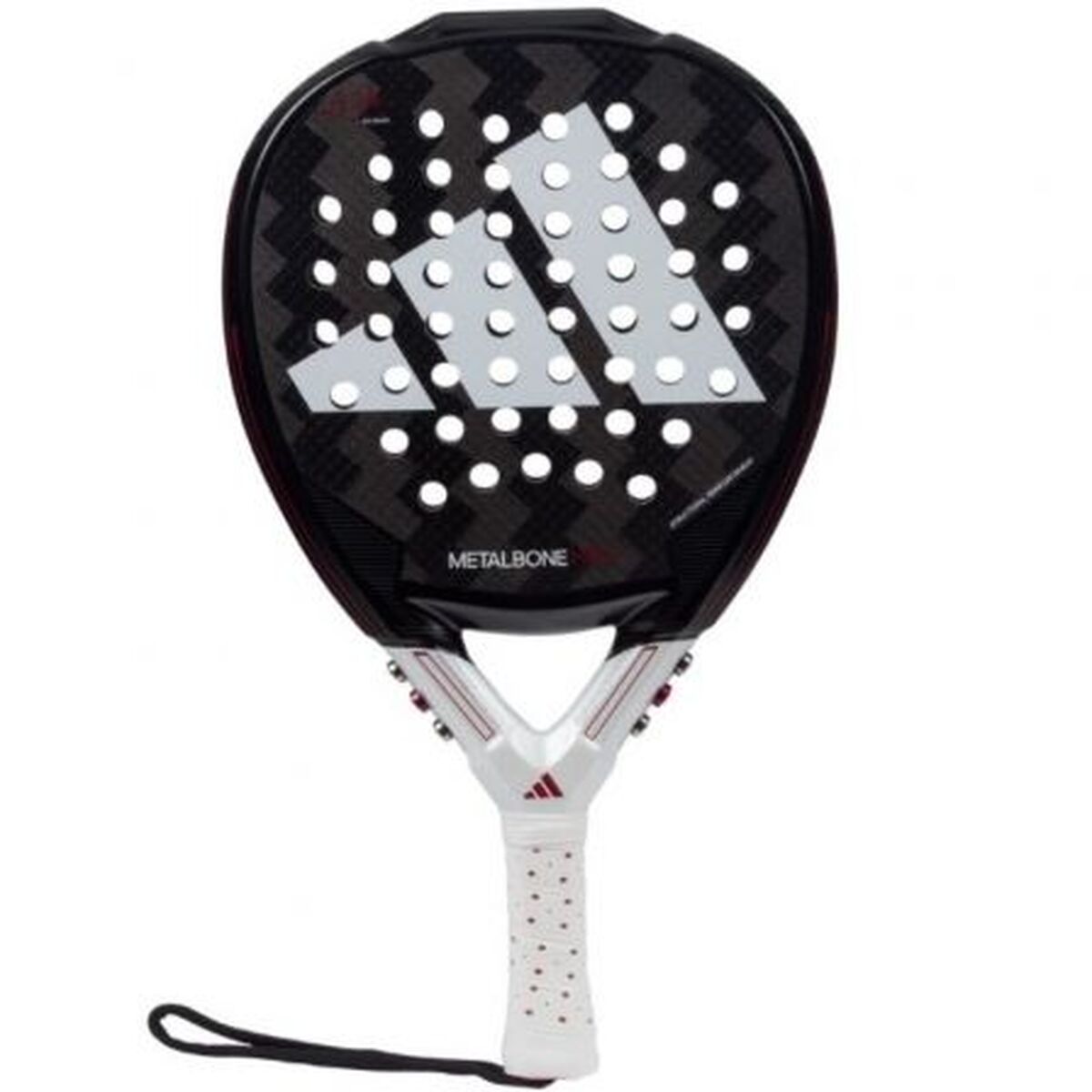 Padelracket Adidas Metalbone HRD+ 2024/ Negra y Blanca (Ale Galan) 38 mm