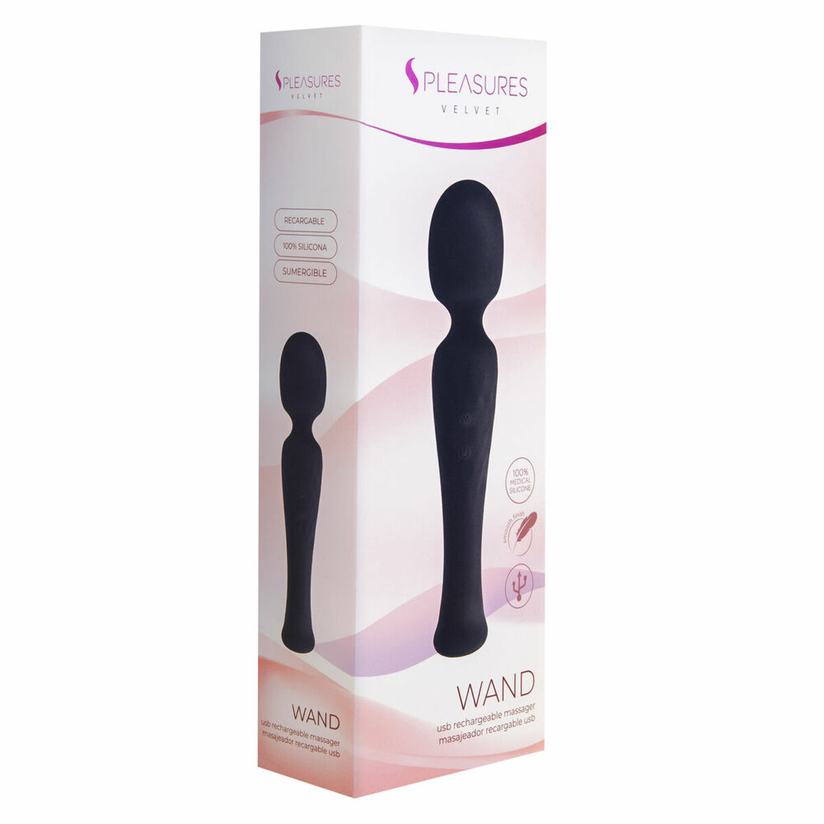 Massagemedel S Pleasures Wand Svart - 4