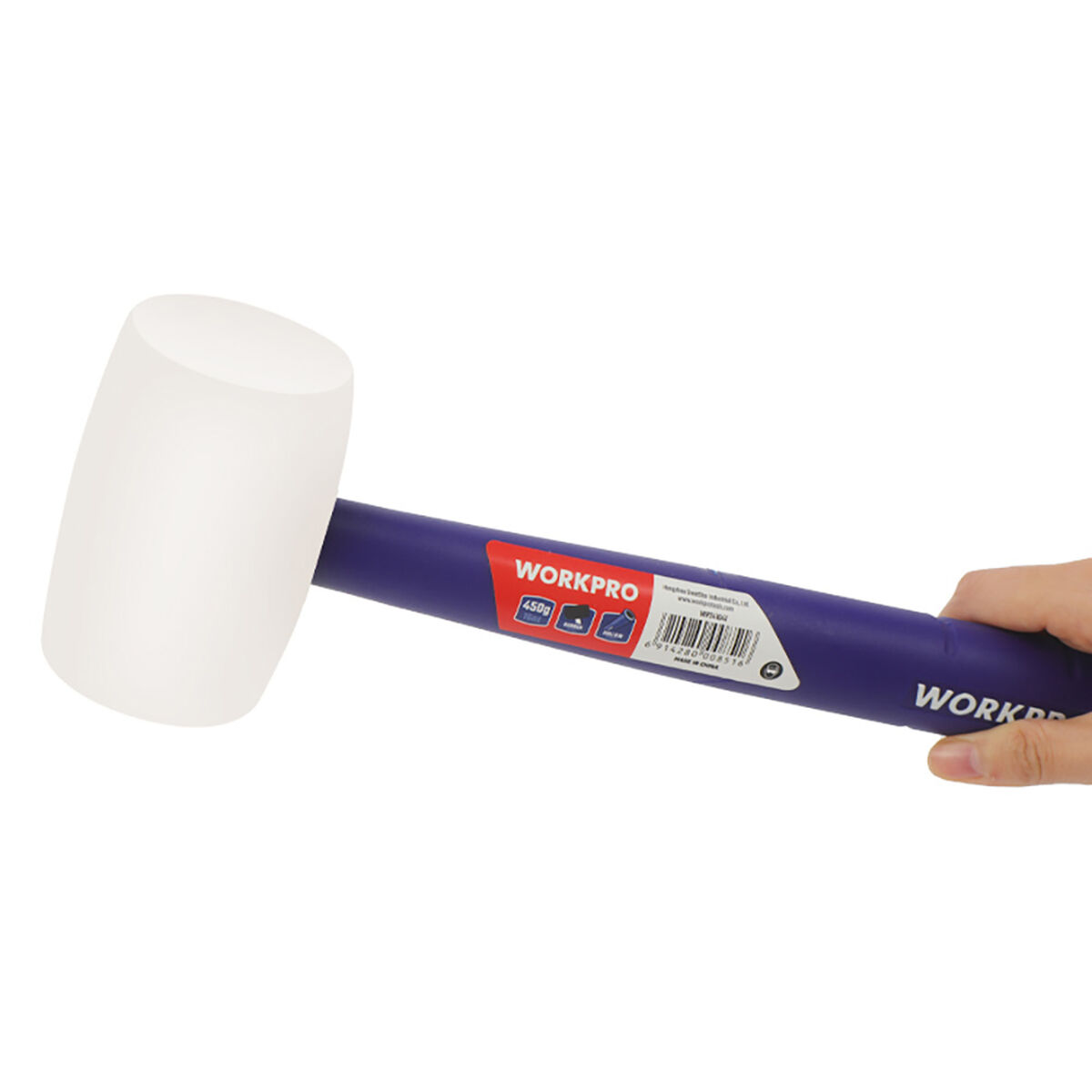 Gummiklubba Workpro Blå Vit - 2