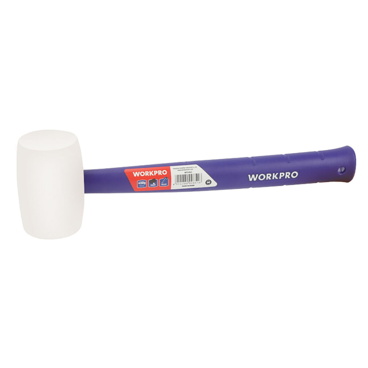 Gummiklubba Workpro Blå Vit - 4