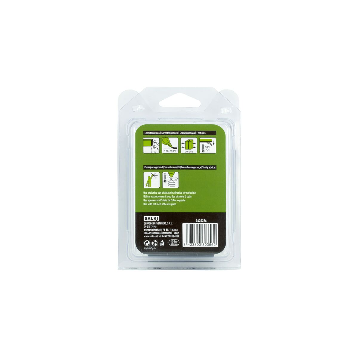 Smältlimstift Salki 430356 Universal Ø 12 x 95 mm Transparent 125 g (12 antal) - 2
