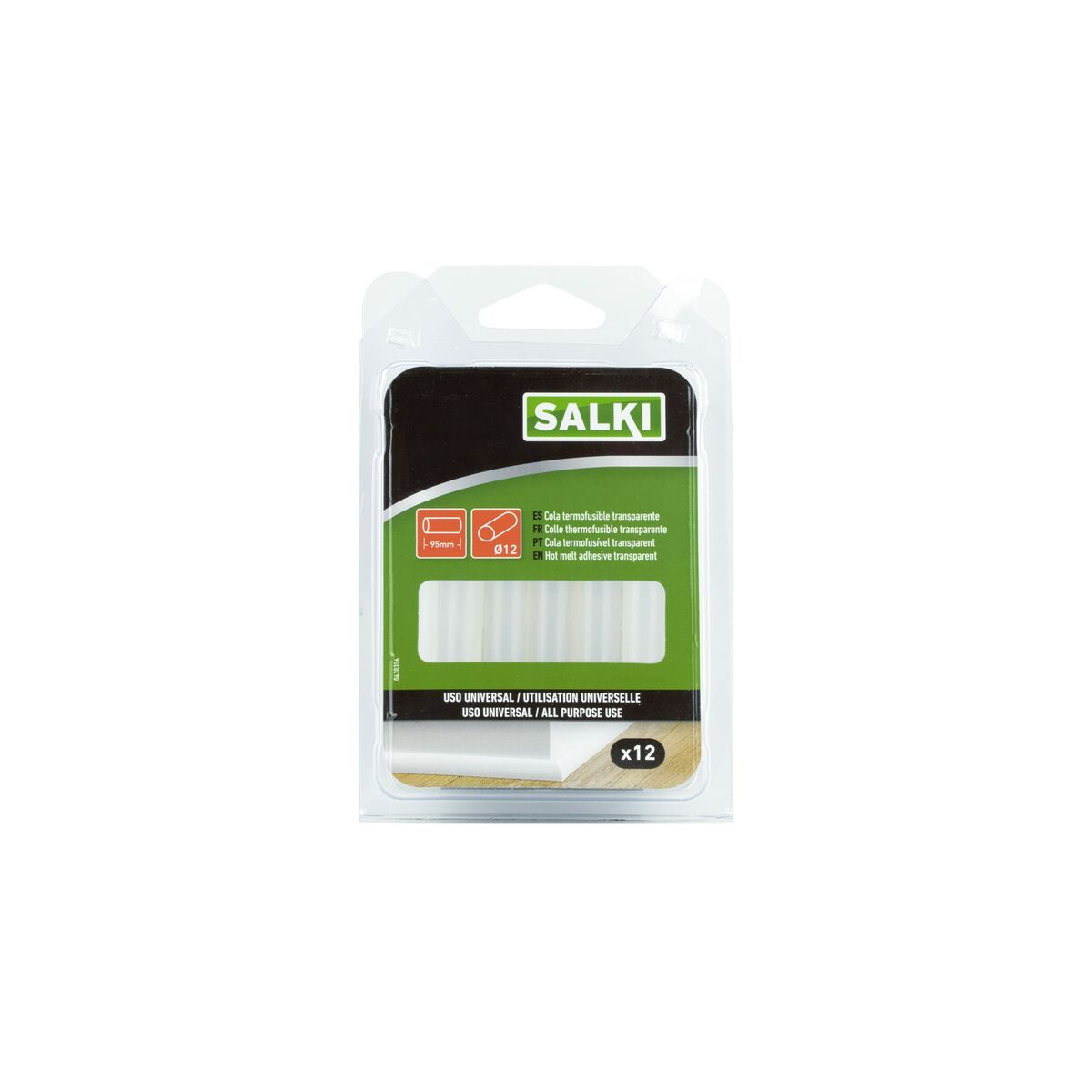 Smältlimstift Salki 430356 Universal Ø 12 x 95 mm Transparent 125 g (12 antal) - 8