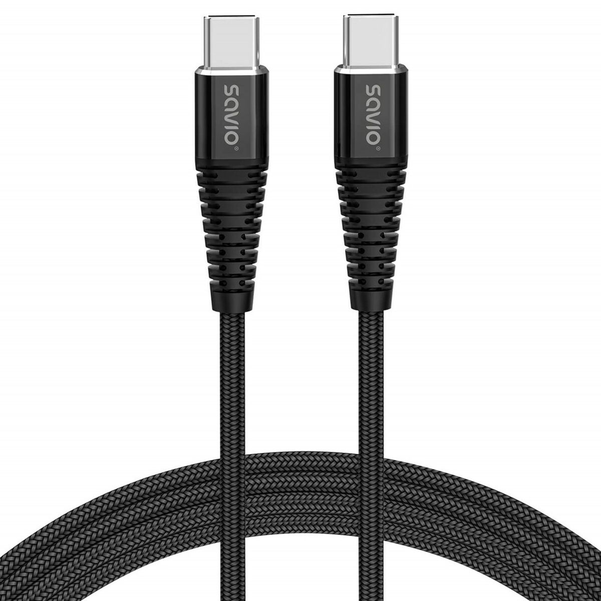 Kabel USB C Savio CL-159 Svart 1 m - 5