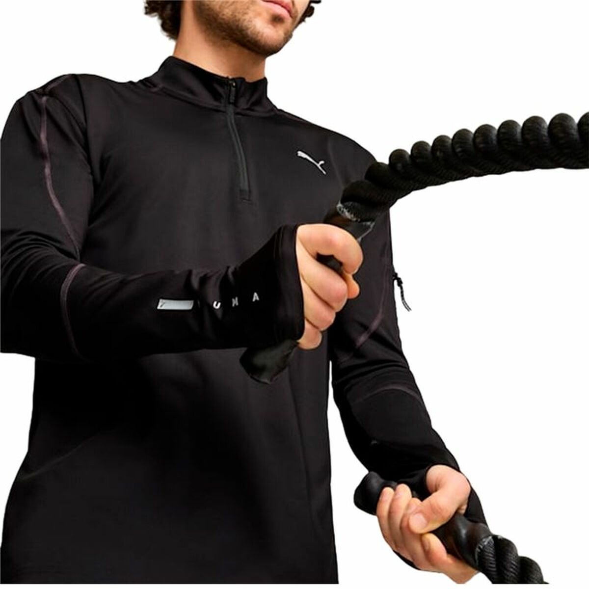 Tröja utan huva Herr Puma Flex 1/4 Zip Svart - 3
