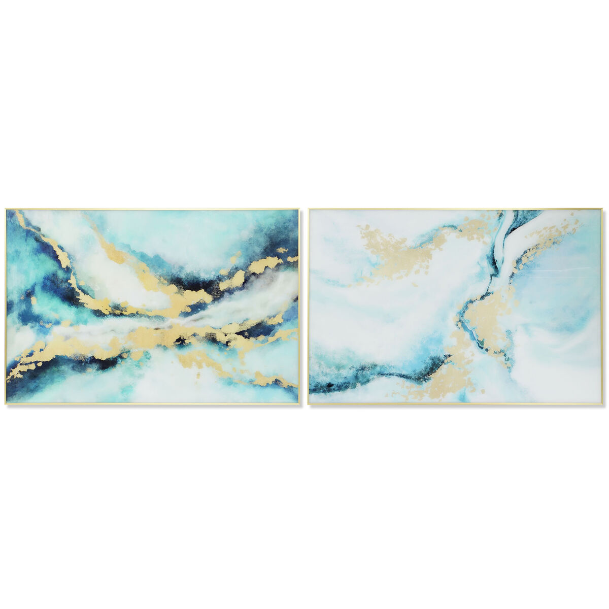 Tavla DKD Home Decor Aluminium Glas 80 x 2,5 x 120 cm 120 x 2,5 x 80 cm