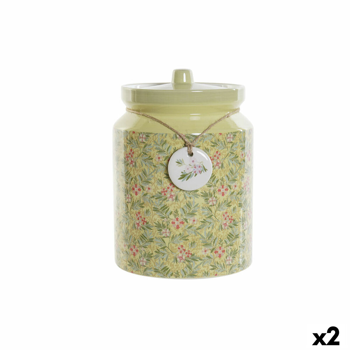 Burk DKD Home Decor Virágok 15,5 x 15,5 x 21 cm (2 antal) - 13