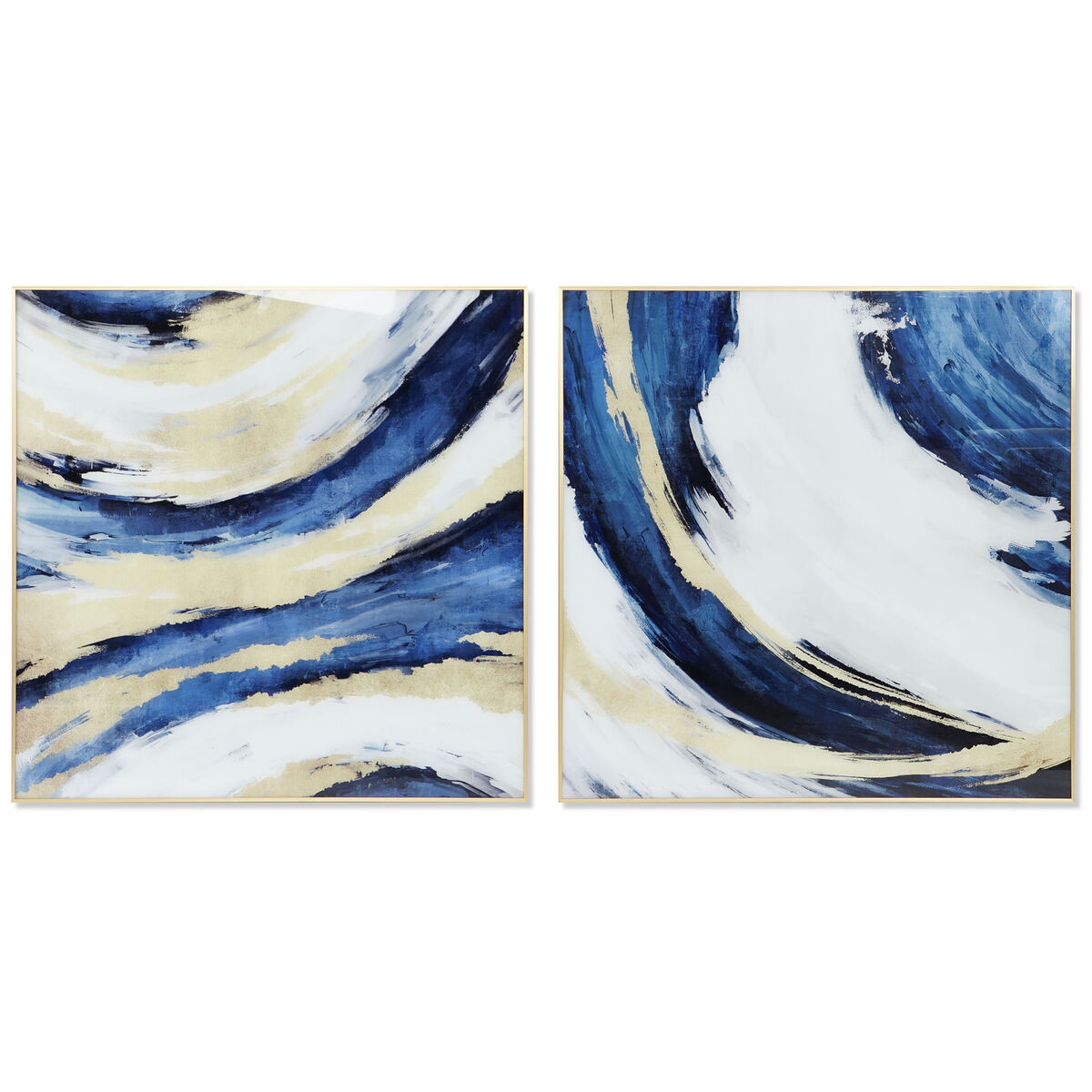 Tavla DKD Home Decor Aluminium Glas 100 x 2,5 x 100 cm