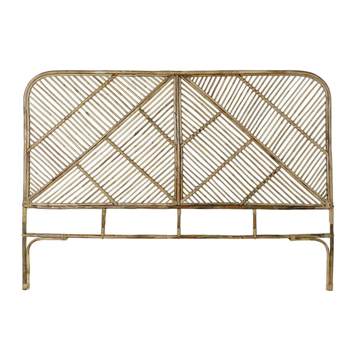 Sänggavel DKD Home Decor Naturell Rattan 175 x 3 x 130 cm 175 x 3 x 126 cm