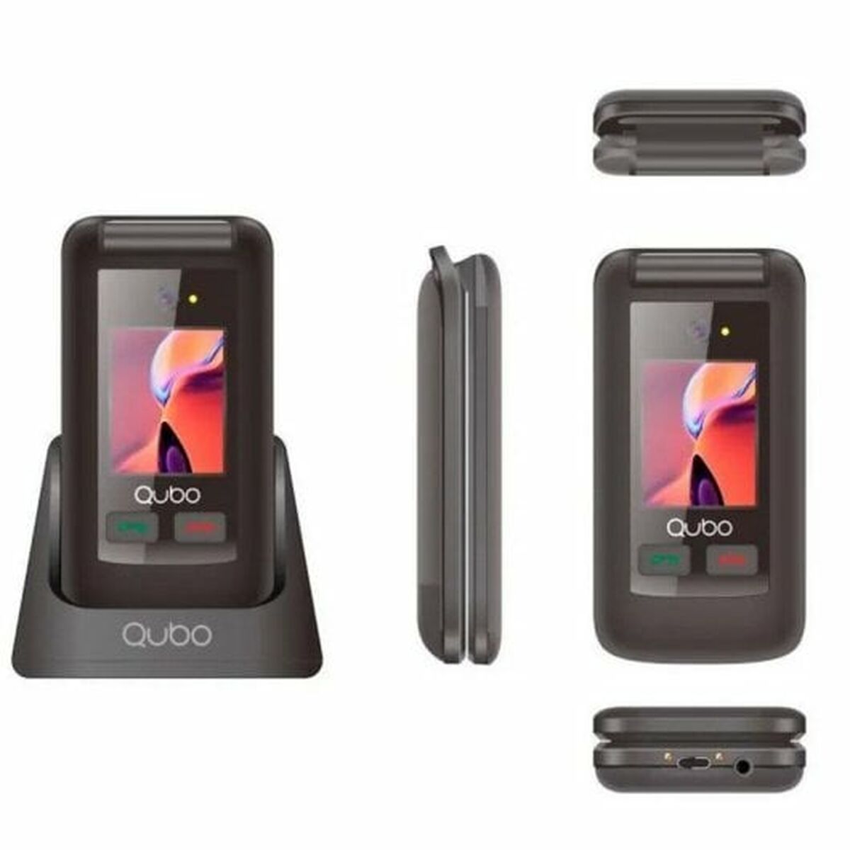Mobiltelefon för seniorer Qubo X-247BKC - 2