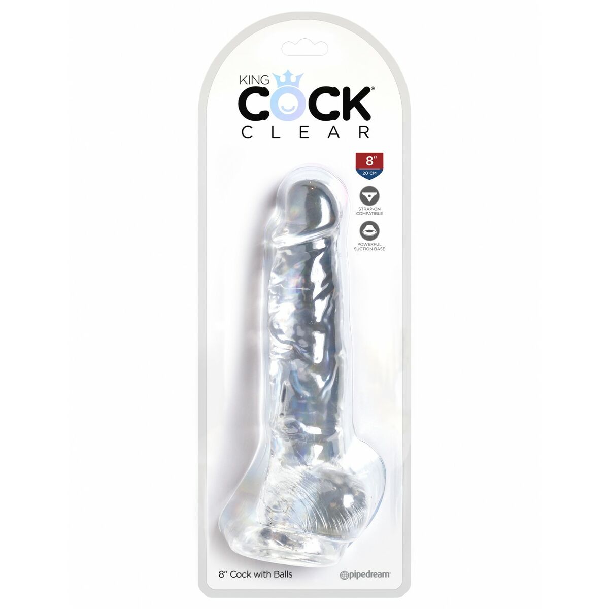 Realistisk dildo Pipedream King Cock Clear - 2
