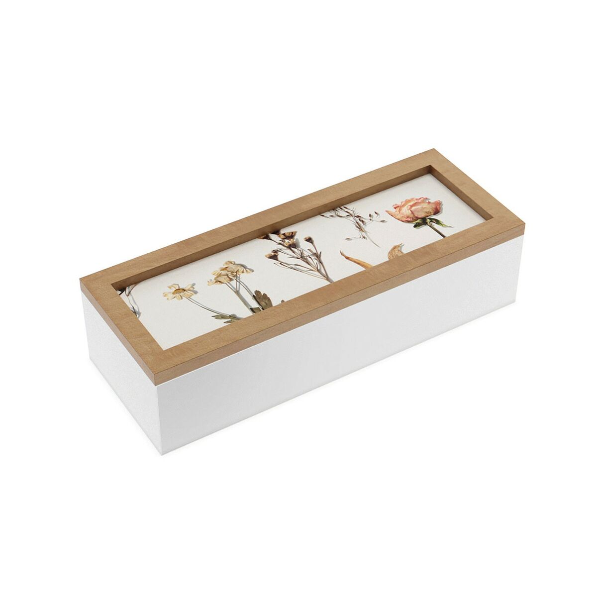 Dekorationslåda Versa Virágok Trä MDF 9 x 6 x 24 cm