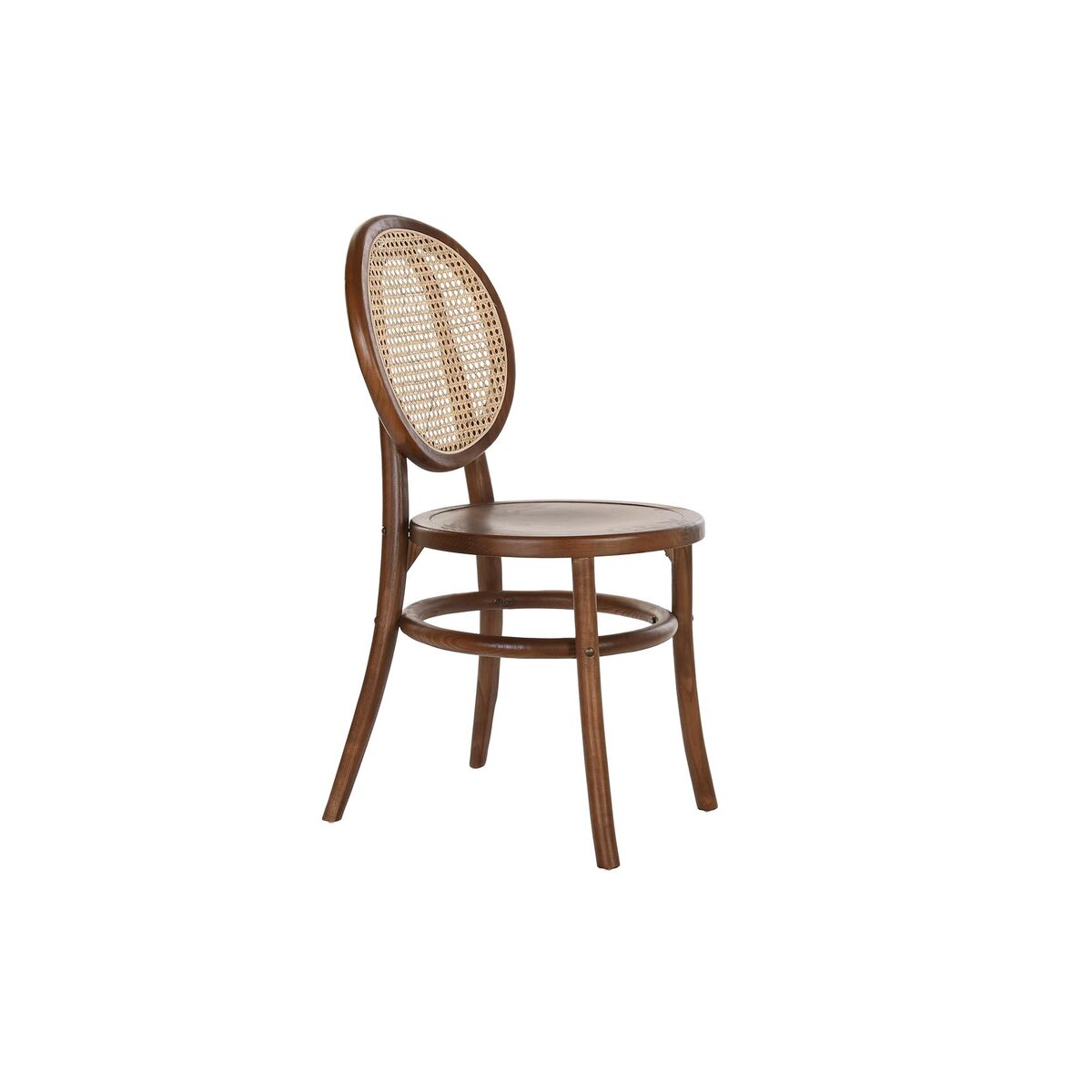 Stol DKD Home Decor Mörkbrun Rattan Almträ 43 x 43 x 89 cm Galler