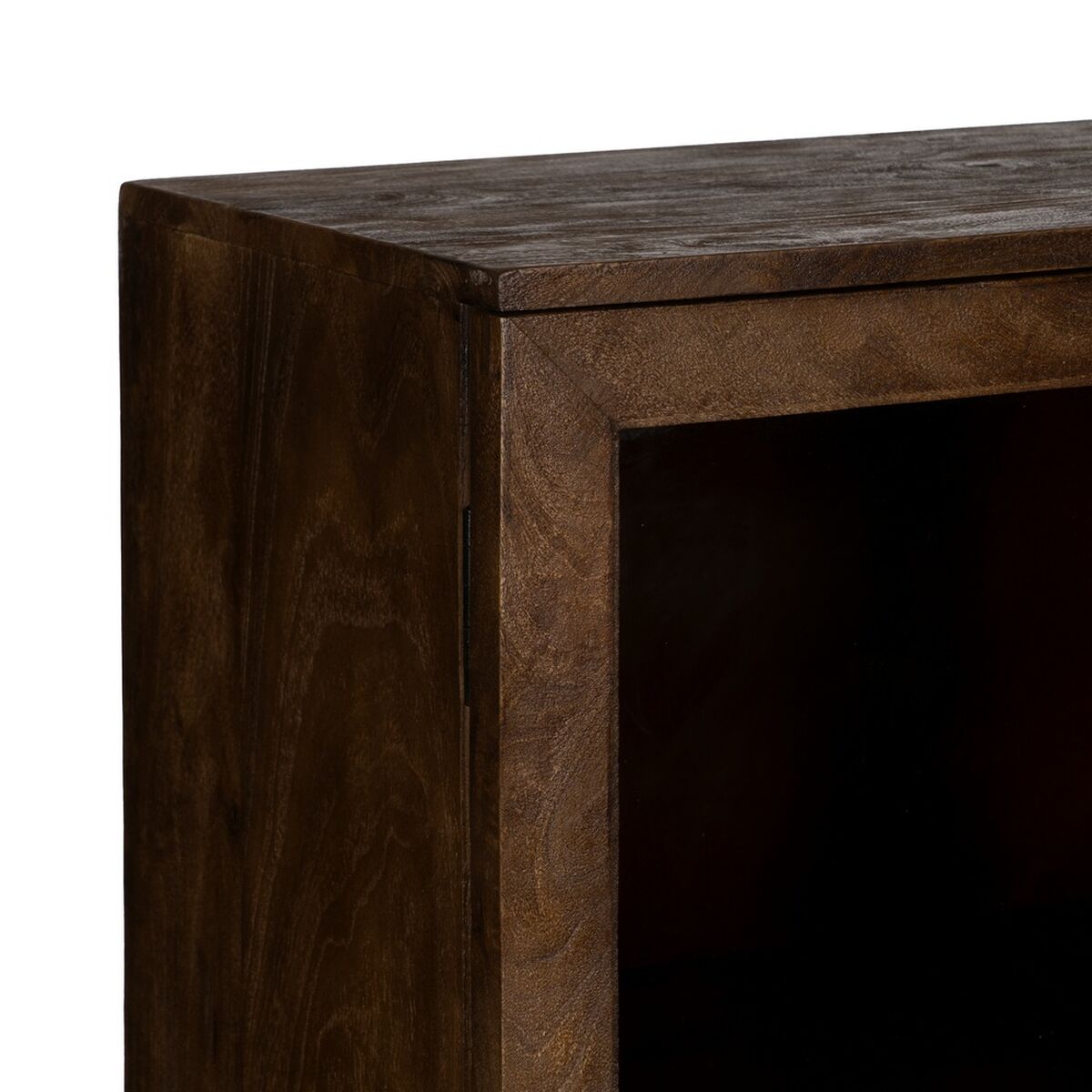 Visningsställ Brun Glas Mangoträ 80 x 40 x 140 cm - 4