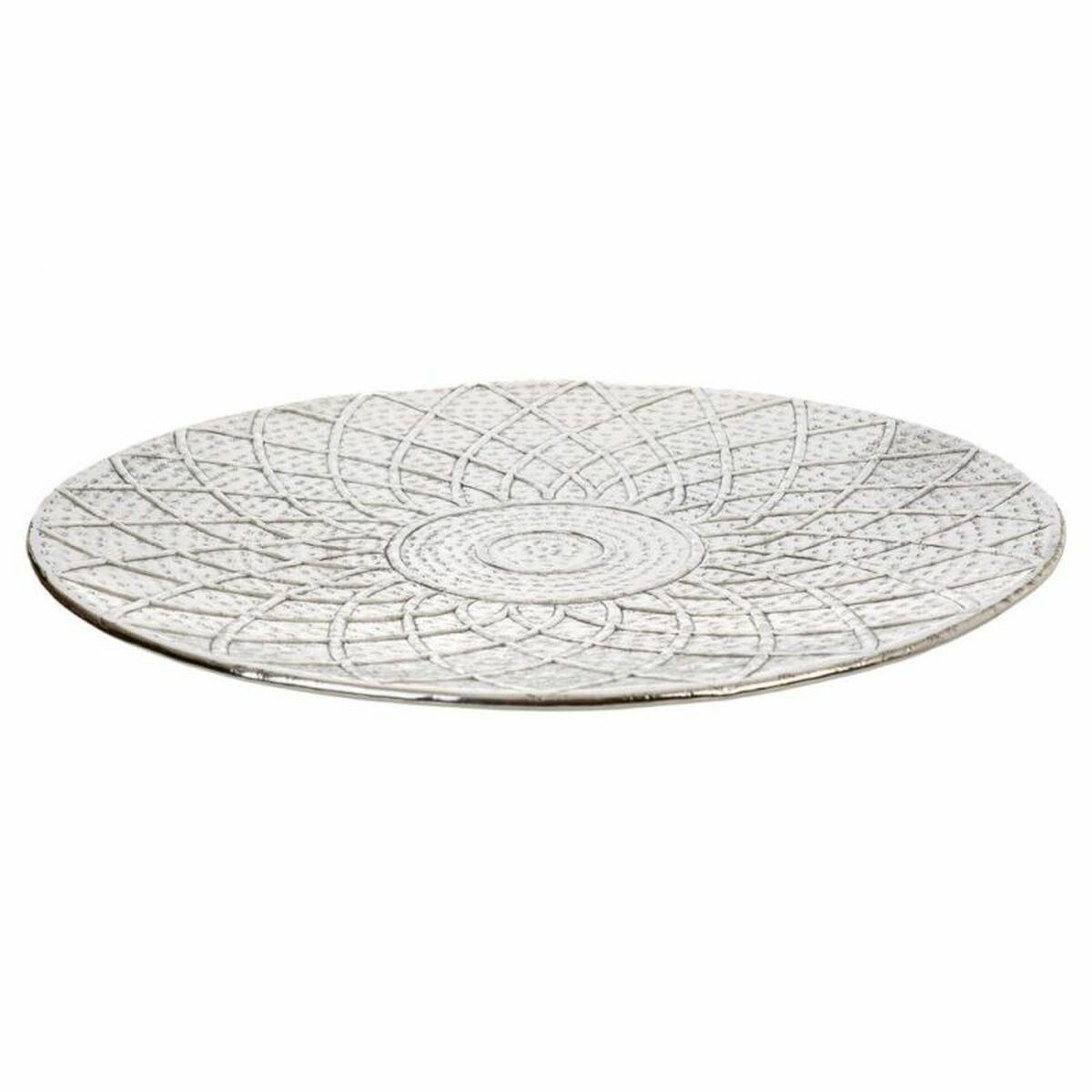 Prydnadsfat Alexandra House Living Silver ickel 61 x 2 x 61 cm - 5