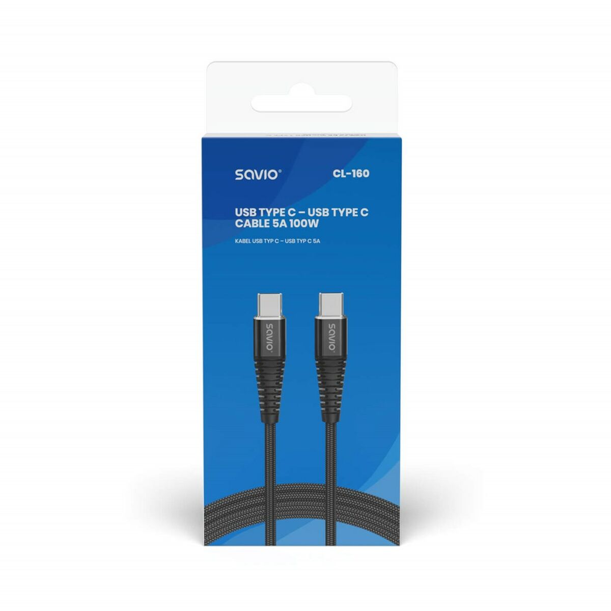 Kabel USB C Savio CL-160 Svart 2 m - 6
