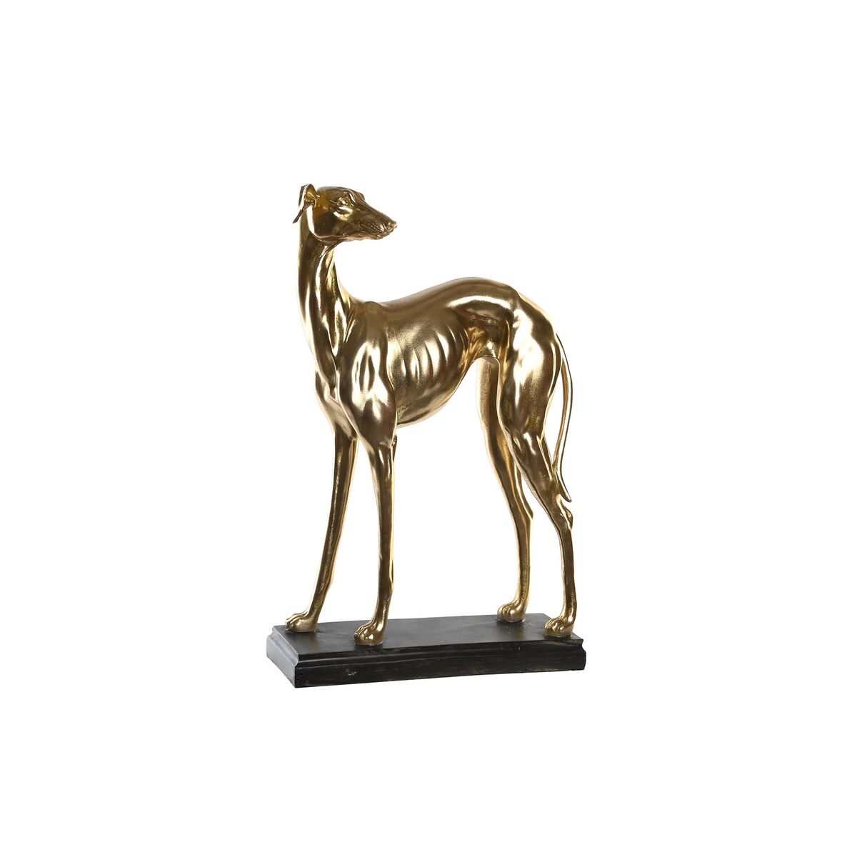Prydnadsfigur DKD Home Decor 44,5 x 17 x 65,5 cm Svart Gyllene Hund - 2