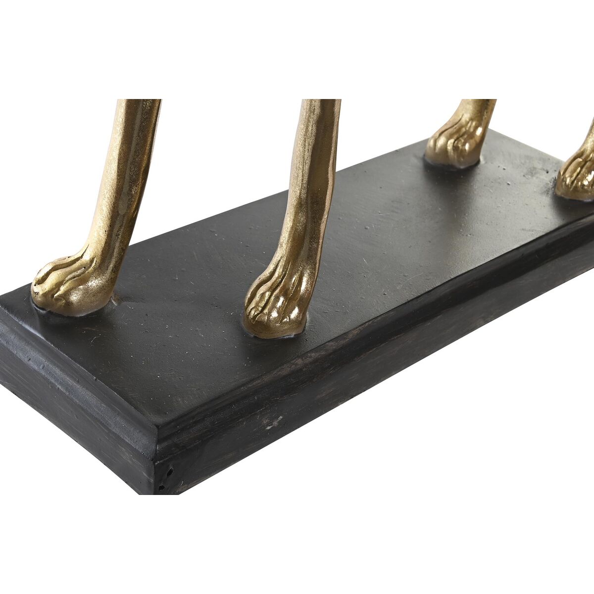 Prydnadsfigur DKD Home Decor 44,5 x 17 x 65,5 cm Svart Gyllene Hund - 4