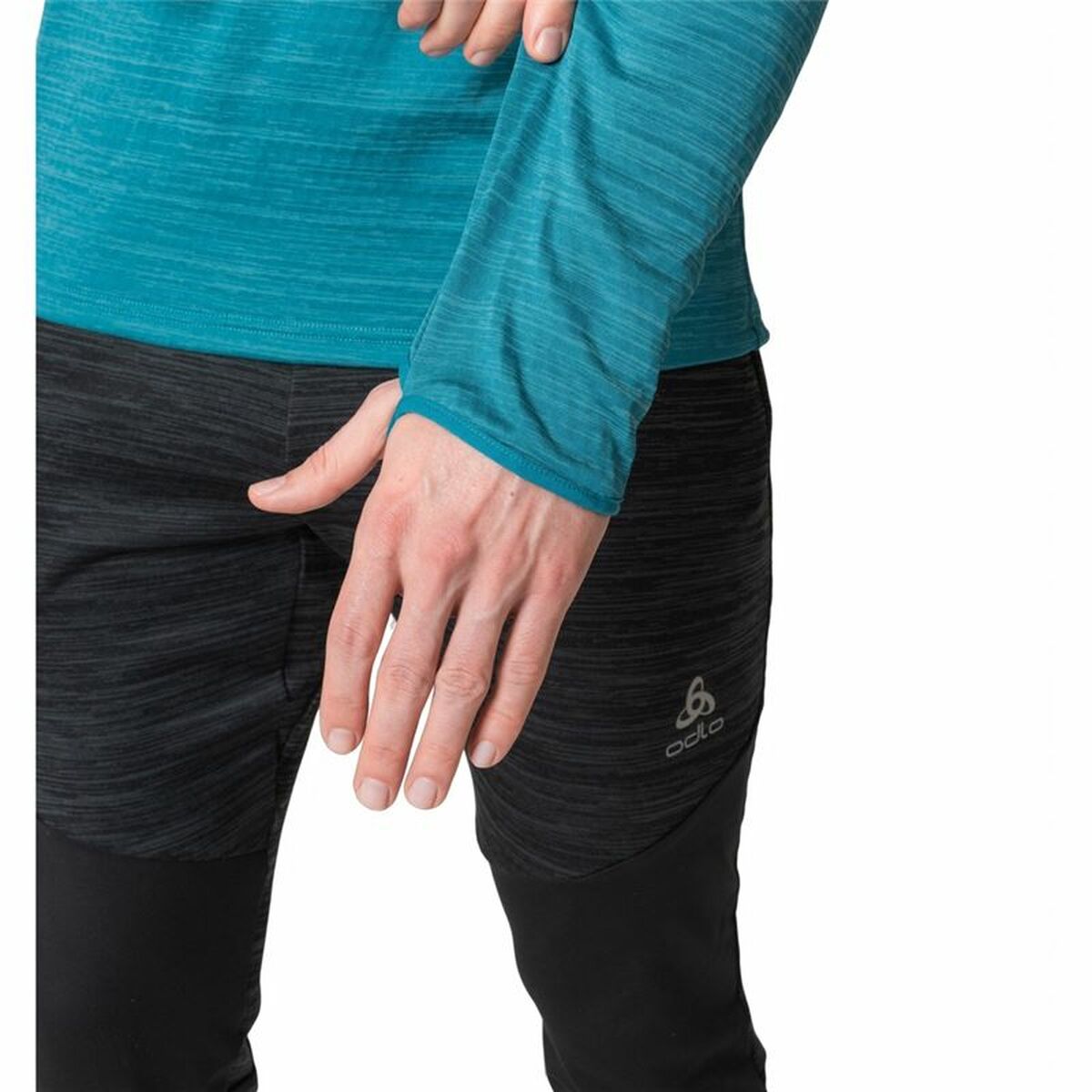 T-shirt med lång ärm Unisex Odlo Essential Thermal Blå - 2