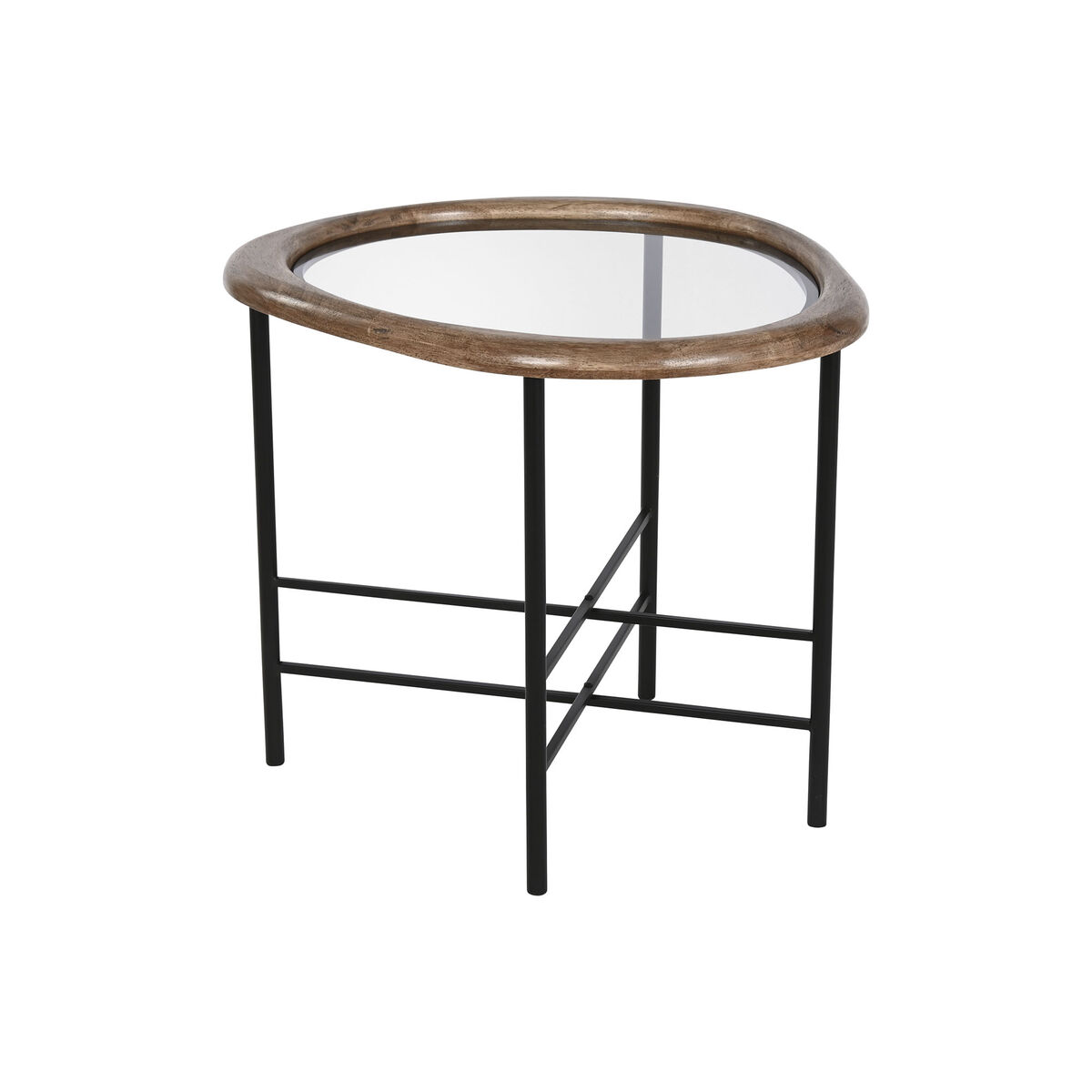 Soffbord Home ESPRIT Brun Svart Naturell Glas Granträ 61 x 50 x 53 cm - 5