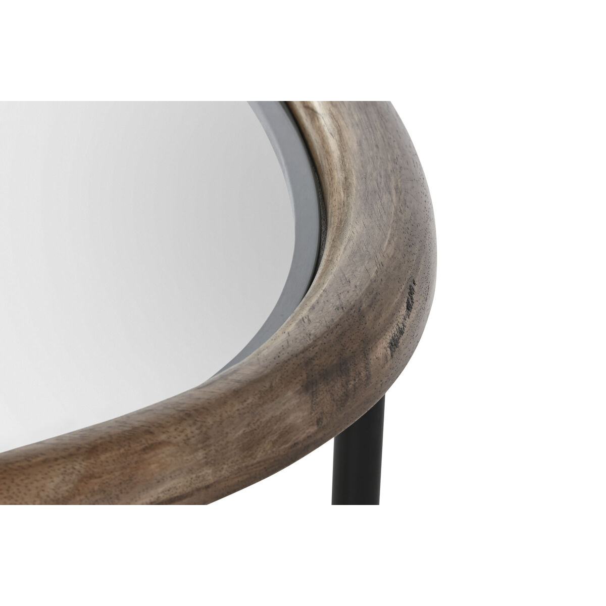 Soffbord Home ESPRIT Brun Svart Naturell Glas Granträ 61 x 50 x 53 cm - 4