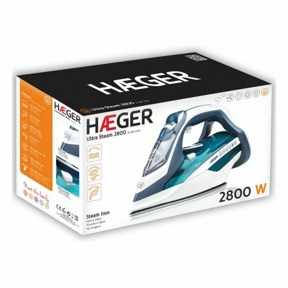 Ångstrykjärn Haeger SI-280.014A 2800W Rostfritt stål - 4