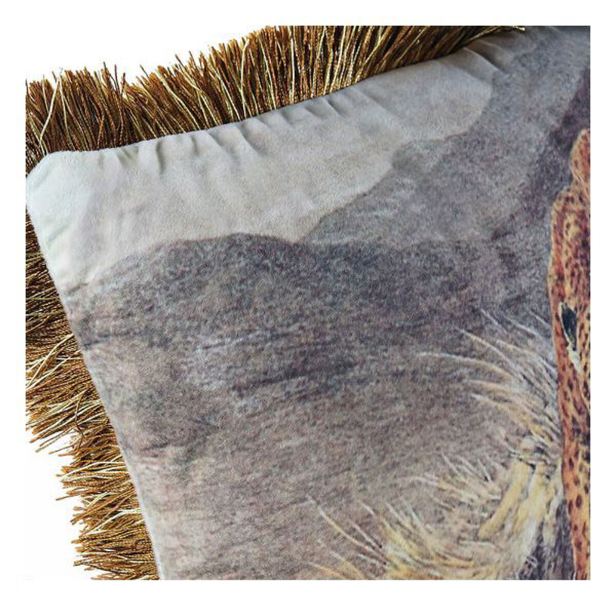 Kudde DKD Home Decor 8424001718016 Djur Polyester Aluminium Kolonial (2 antal) - 3