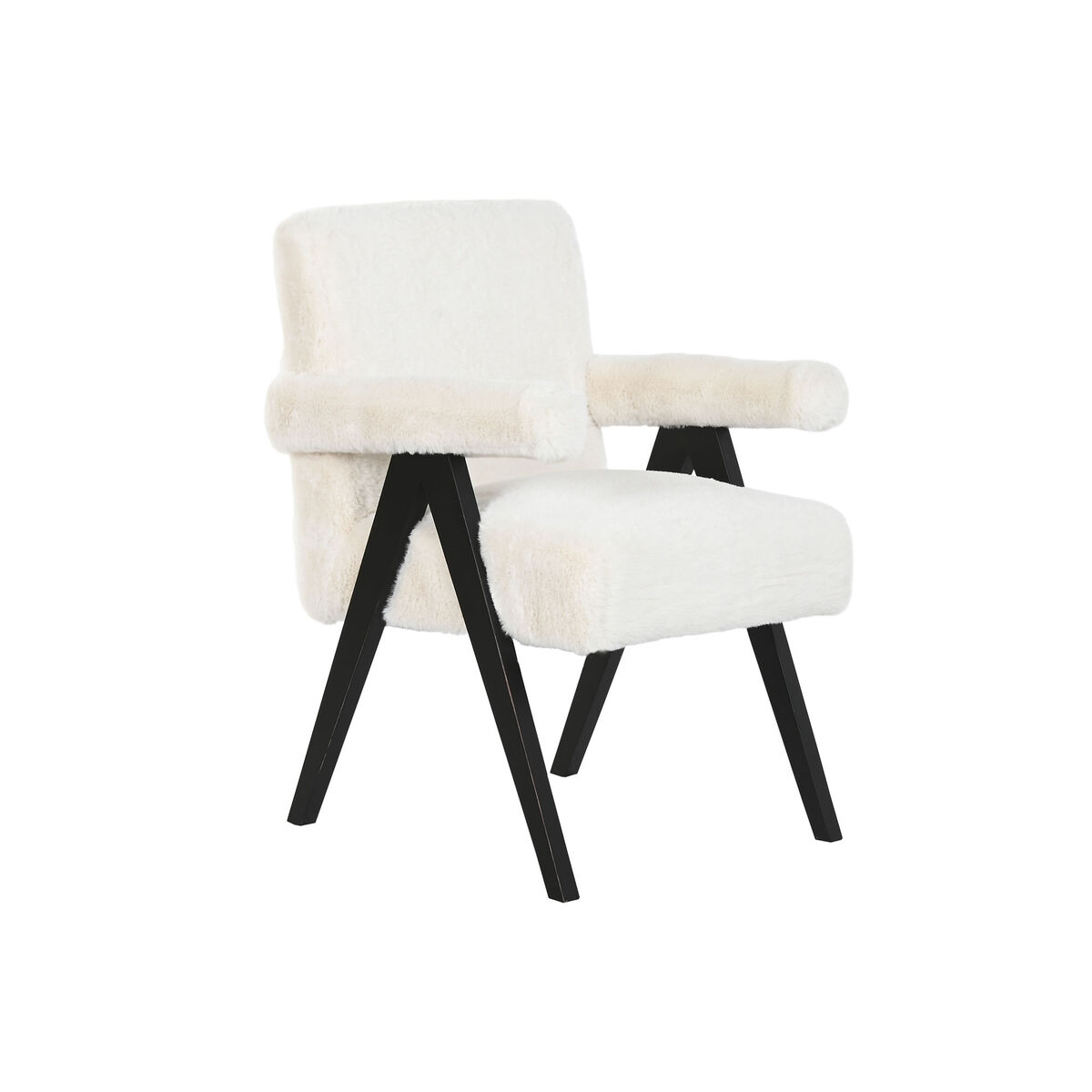 Fåtölj Home ESPRIT Vit Trä 54 x 64 x 86 cm