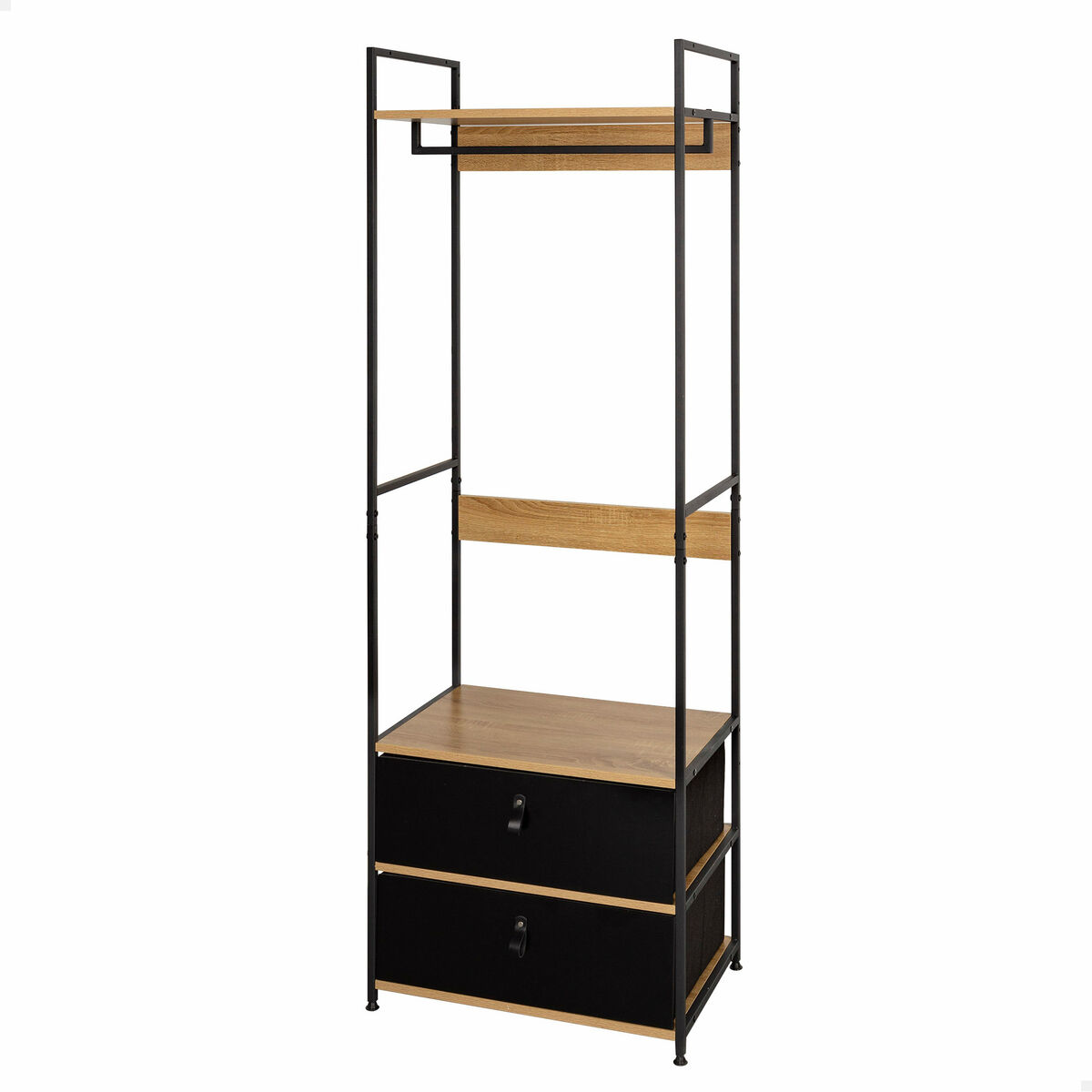 Skåp Max Home Tyg Stål Melamin spånskiva 60 x 175 x 40 cm
