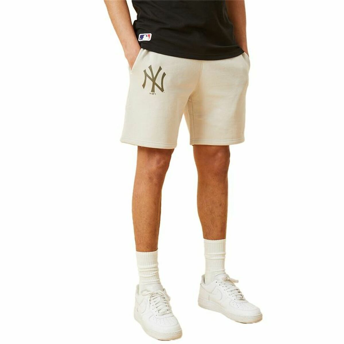 Sportshorts för män New Era MLB Seasonal Team New York Beige - 4