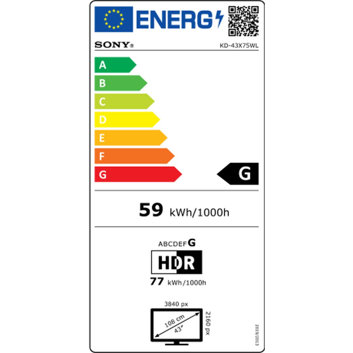 Television Sony KD-43X75WL 4K Ultra HD 43" LED - 4