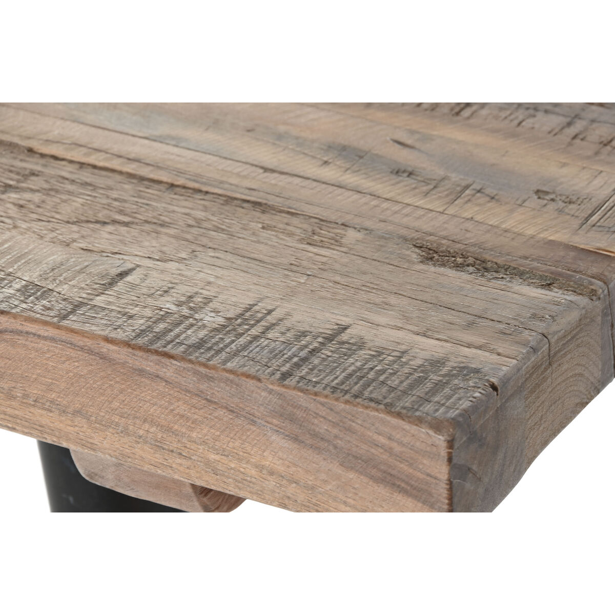 Matsalsbord Home ESPRIT Svart Naturell Järn Återvunnet Trä 180 x 90 x 76 cm - 3