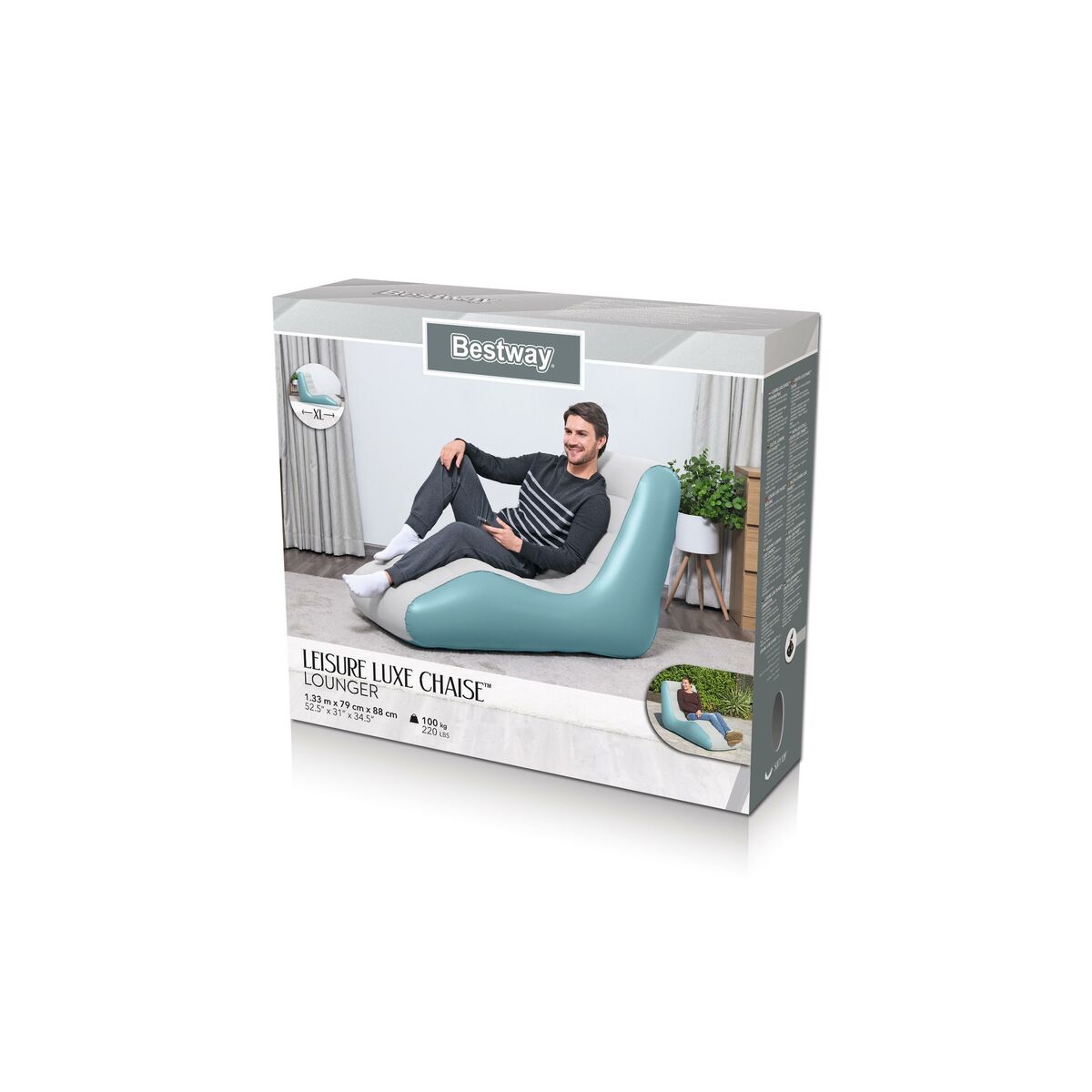 Uppblåsbar fåtölj Bestway Multicolour 133 x 88 x 79 cm - 3
