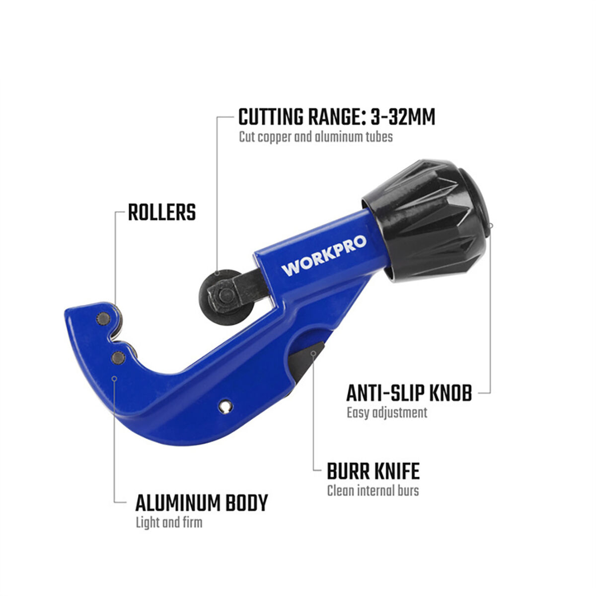 Rörskärare Workpro 3-32 mm - 5