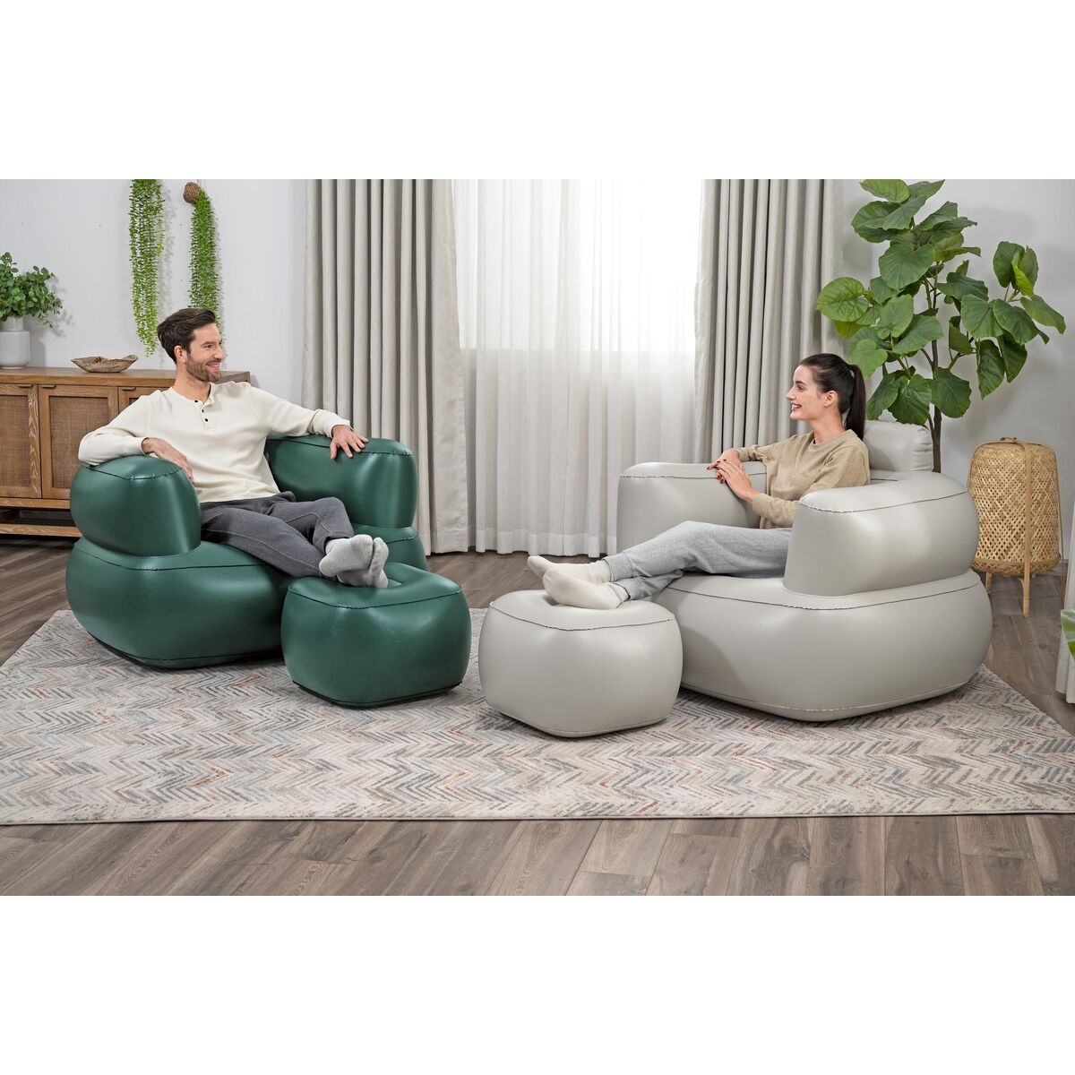 Uppblåsbar fåtölj Bestway Multicolour 107 x 80 x 99 cm - 6