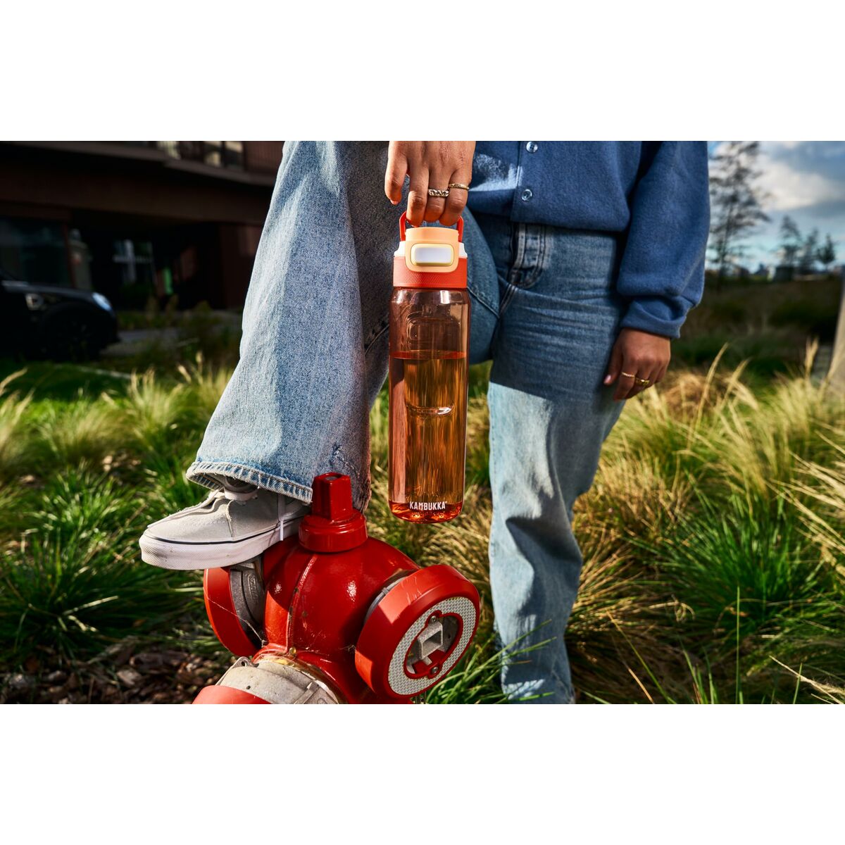 Vattenflaska Kambukka Elton Orange Transparent 750 ml 1 L Plast - 2