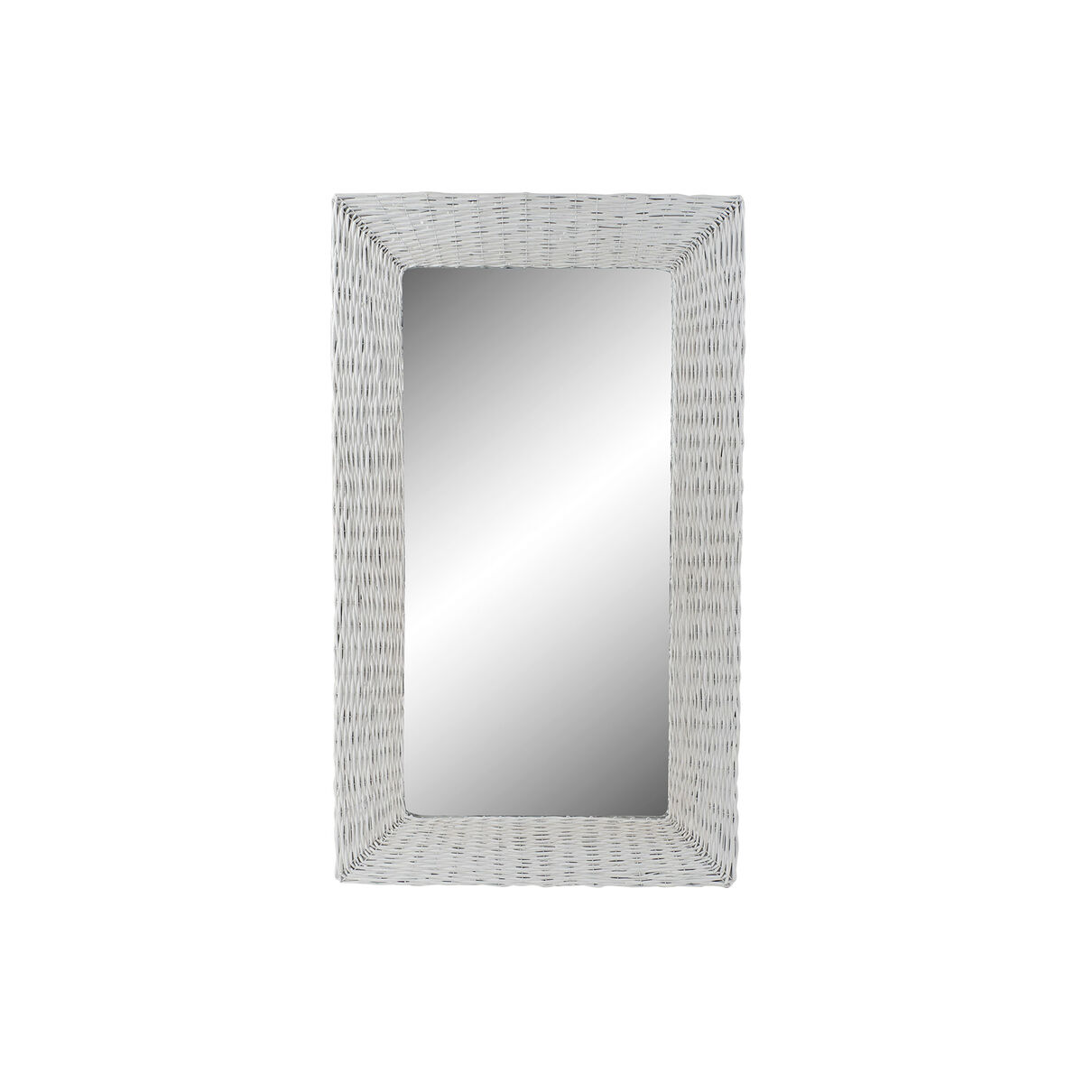Väggspegel DKD Home Decor Vit Cottage Flätning 87 x 4 x 147 cm - 4