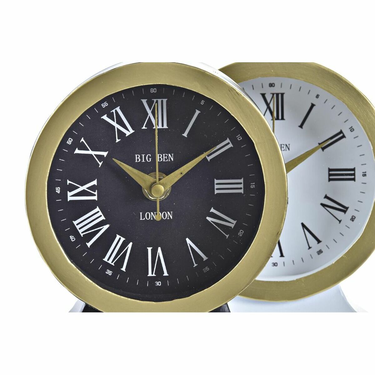 bordsklocka DKD Home Decor Vit Svart (2 antal) - 8