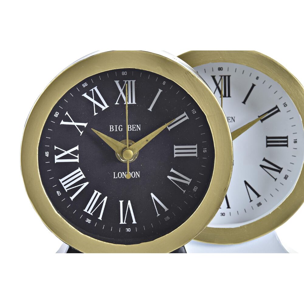 bordsklocka DKD Home Decor Vit Svart (2 antal) - 3