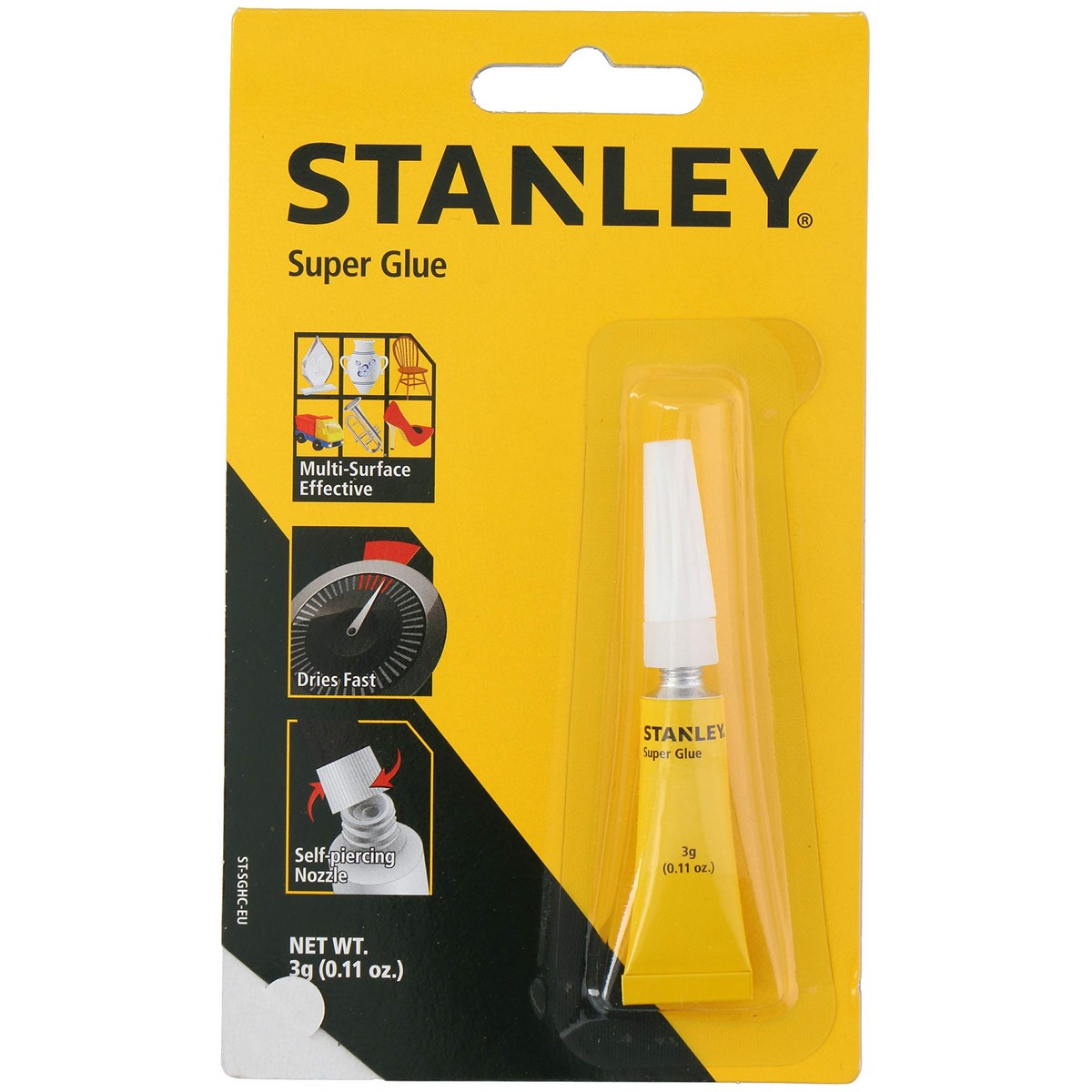 Omedelbar vidhäftning Stanley ECA Snabbtorkande Flera användningsområden (3 g) - 2