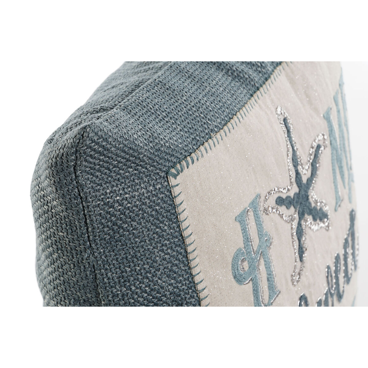 Kudde Home ESPRIT Blå Beige Silvrig Medelhavs 45 x 15 x 45 cm - 4
