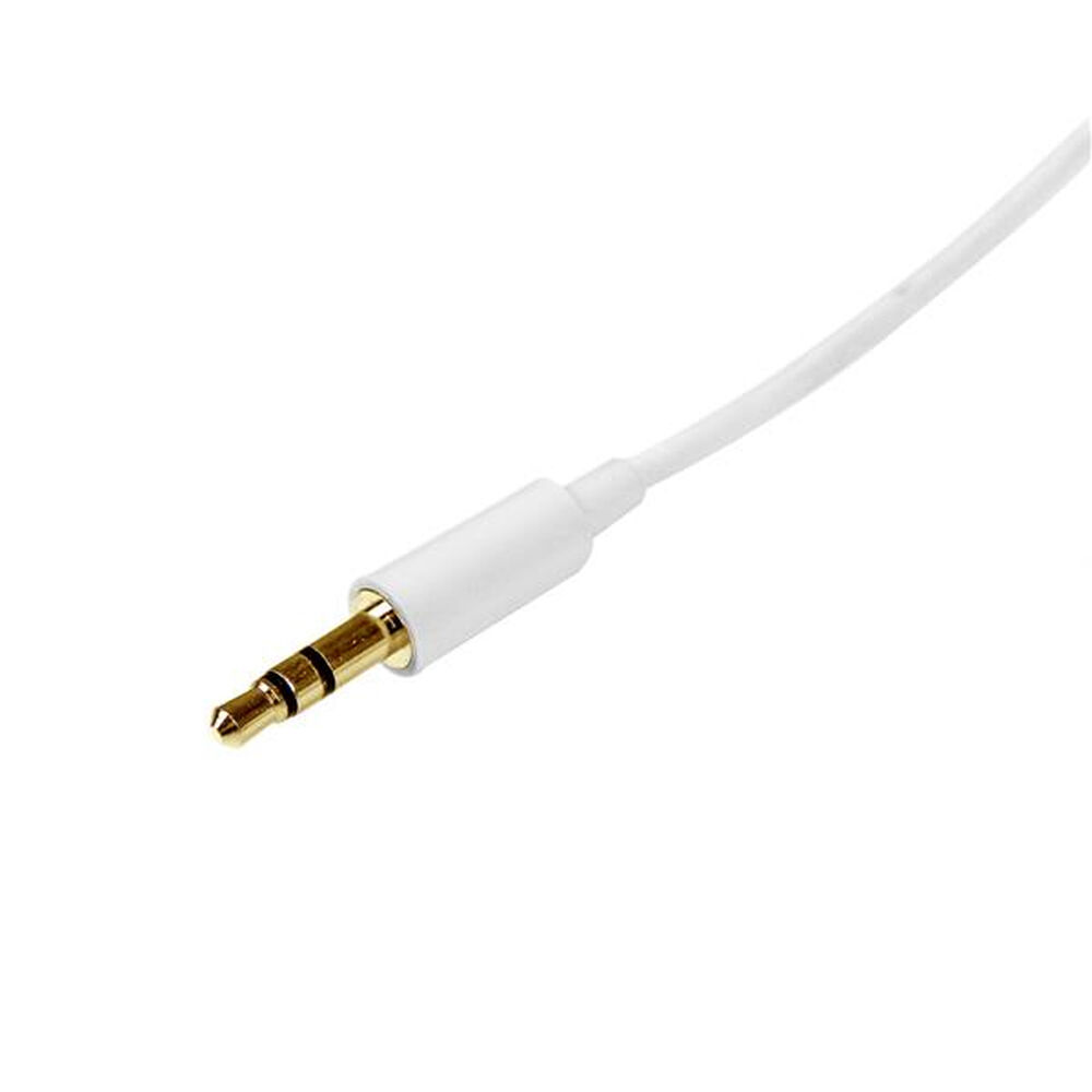 Ljudkabel Jack (3,5 mm) Startech MU1MMMSWH            Vit 1 m - 2