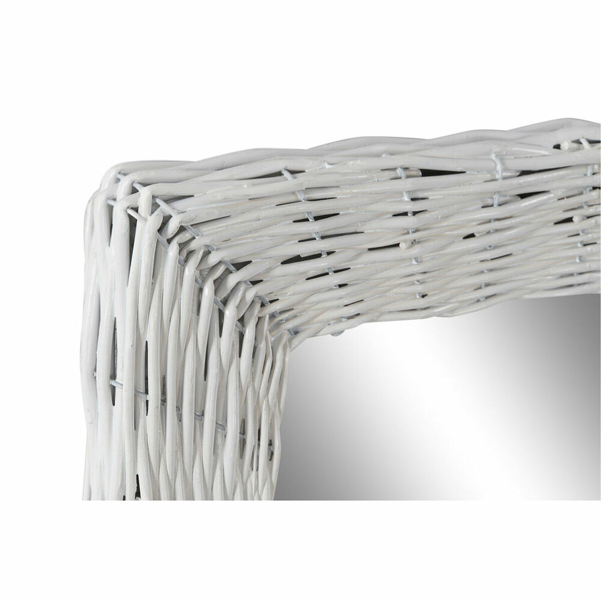 Väggspegel DKD Home Decor Vit Cottage Flätning 43 x 4 x 132,5 cm - 5