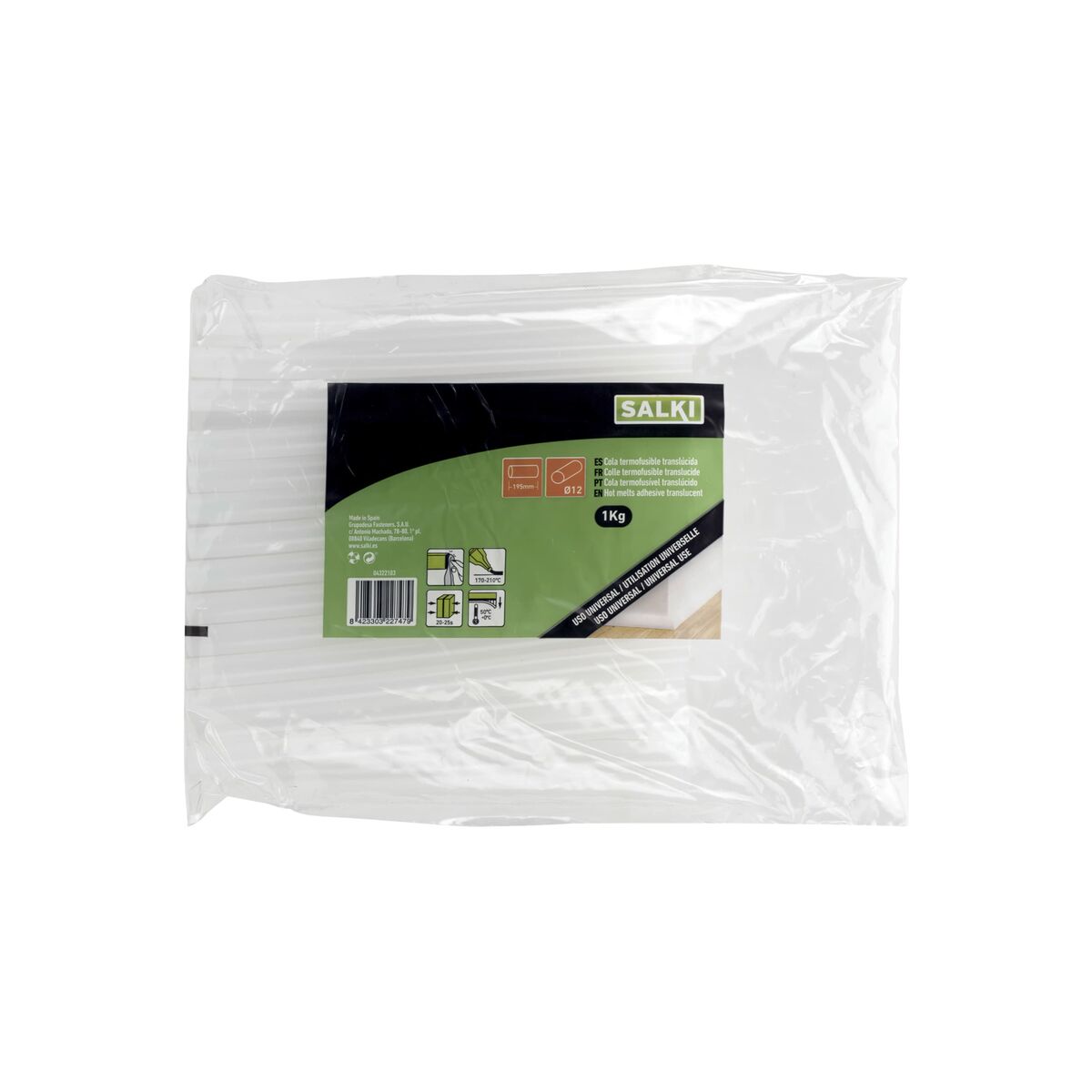 Smältlimstift Salki 4322103 Universal Ø 12 x 195 mm 1 kg Genomskinligt - 4