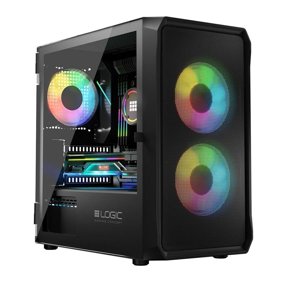 ATX Semitorn Logic PORTOS ARGB Svart - 16