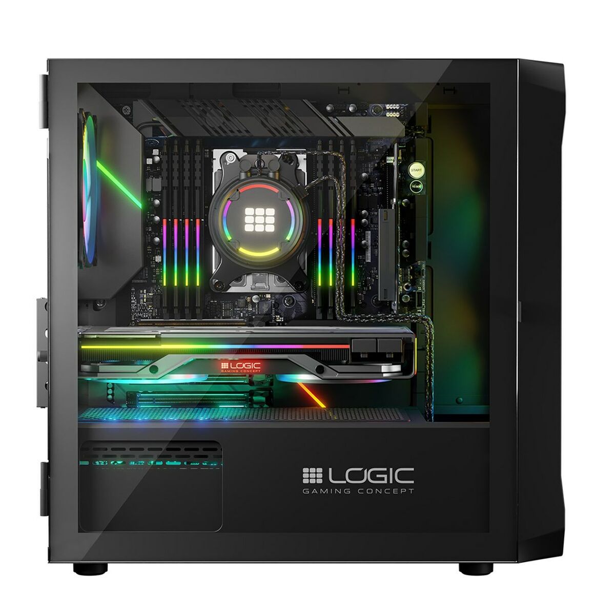 ATX Semitorn Logic PORTOS ARGB Svart - 5