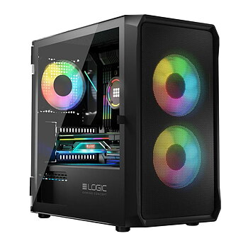 ATX Semitorn Logic PORTOS ARGB Svart