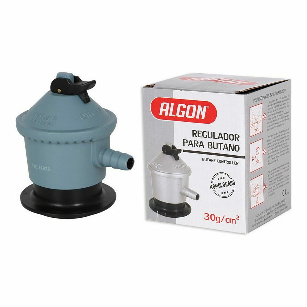 Butangasregulator 30g/cm² Algon Algon 9 x 8 x 10 cm - 2